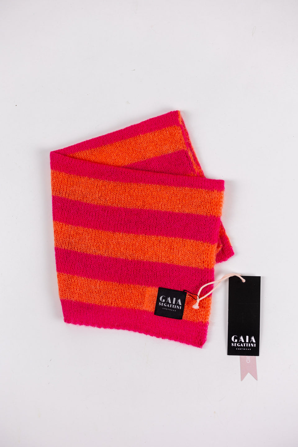 Pet Forever - Mini mohair scarf -  Fuxia Mandarin orange