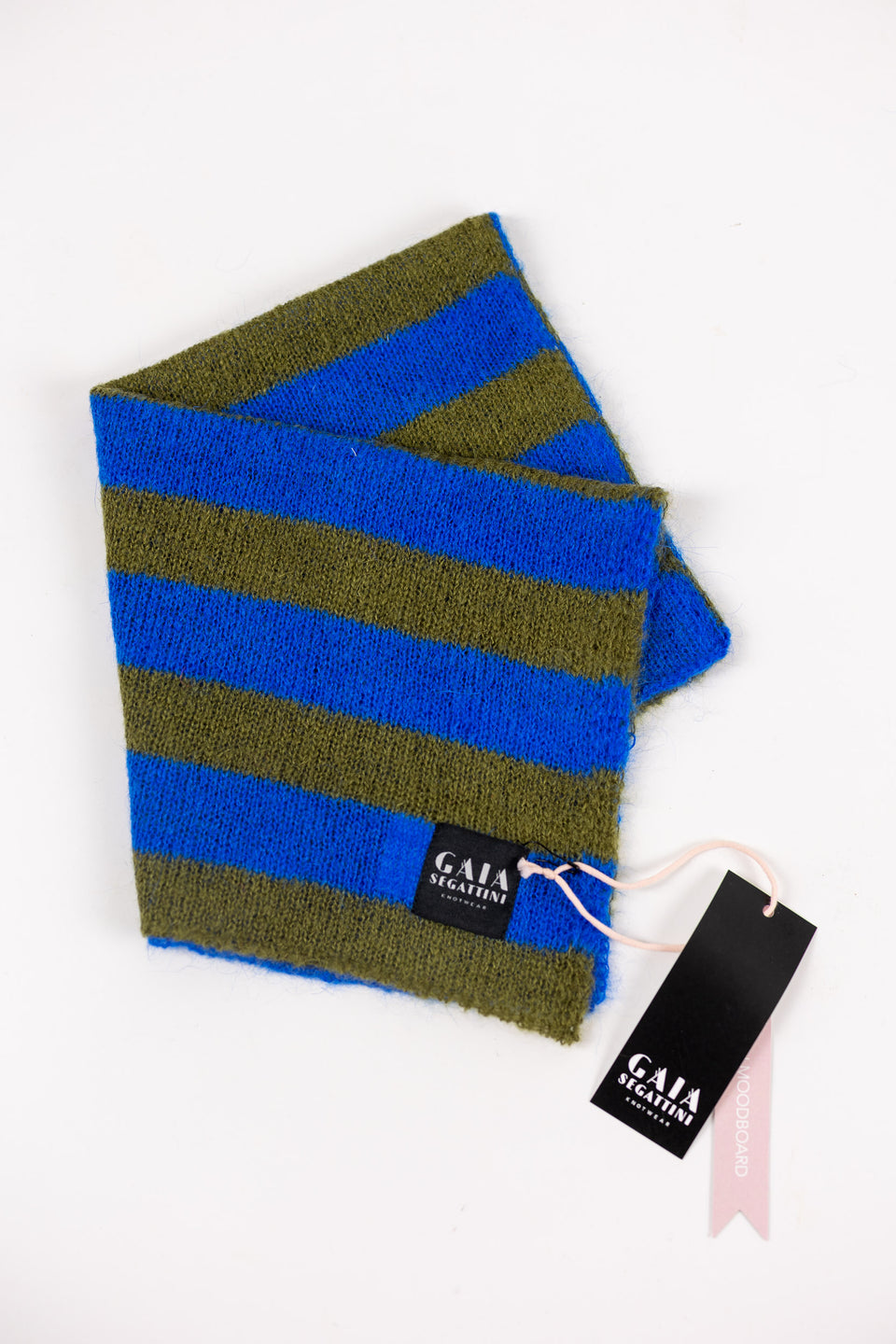 Pet Forever - Mini mohair scarf -  Olive green royal blue