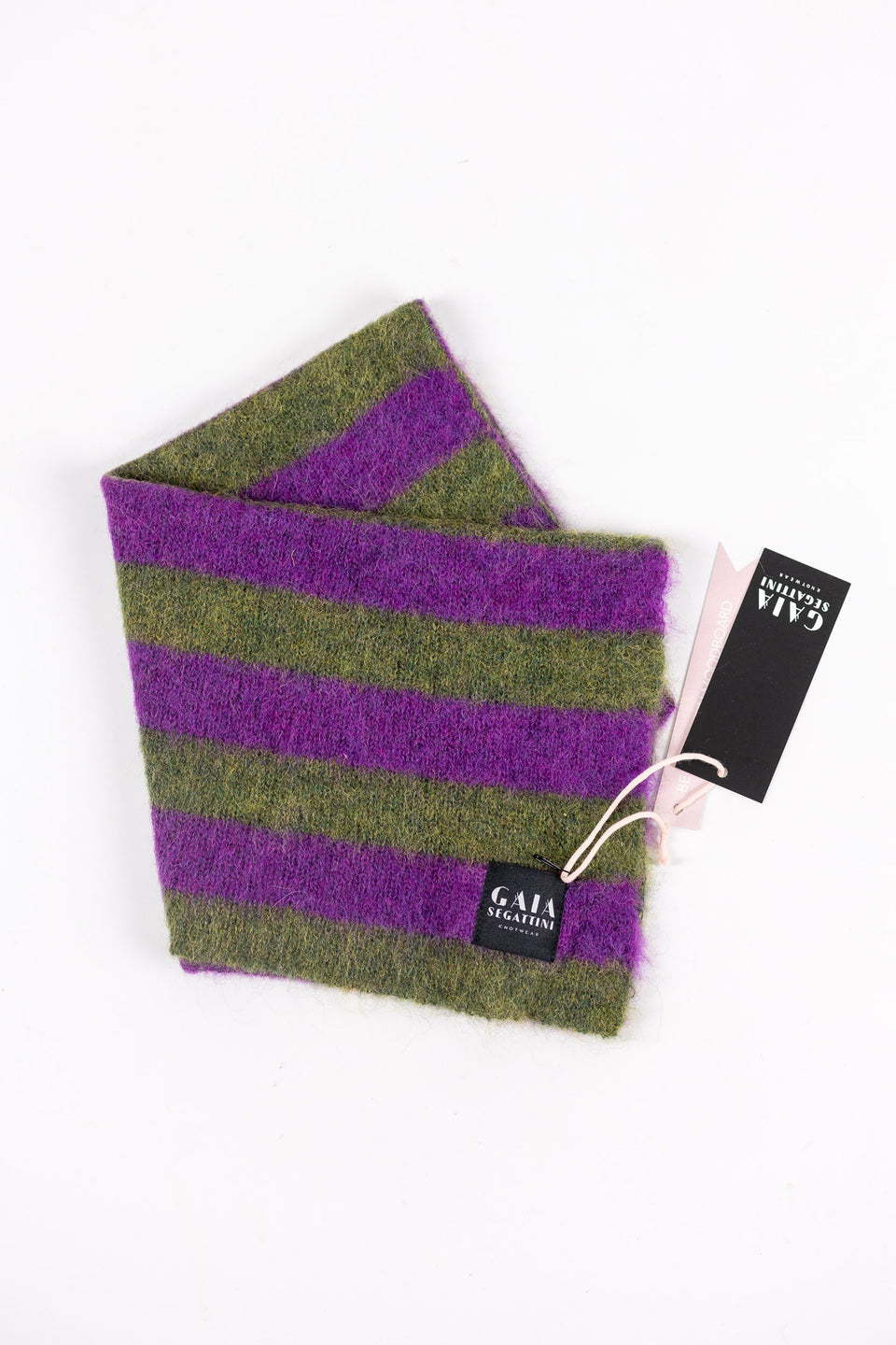 Pet Forever - Mini mohair scarf -  Olive Purple