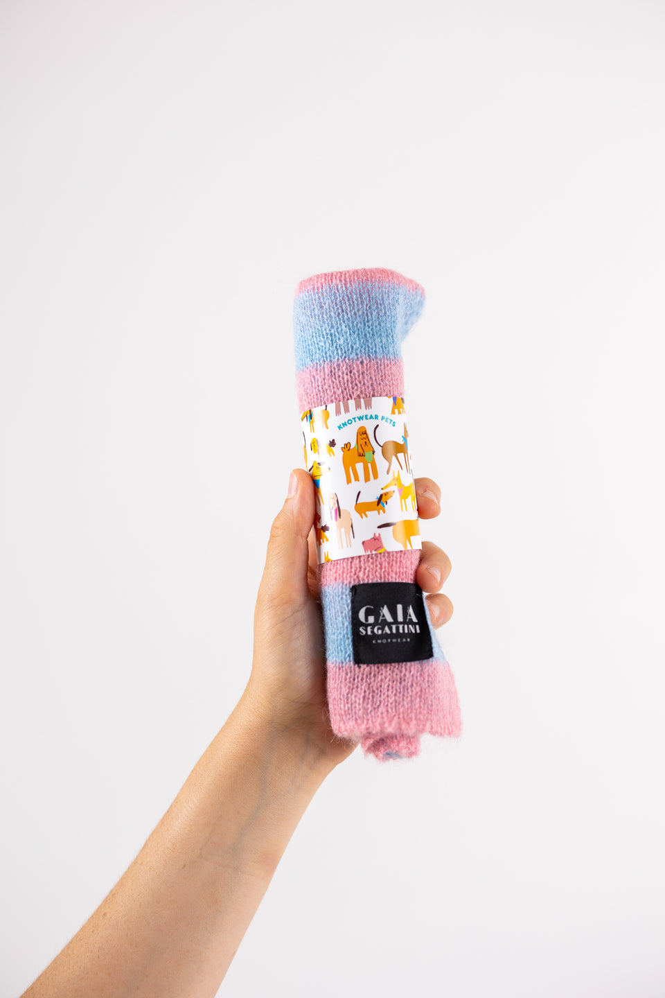 Pet Forever - Mini foulard in mohair - Rosa Azzurro