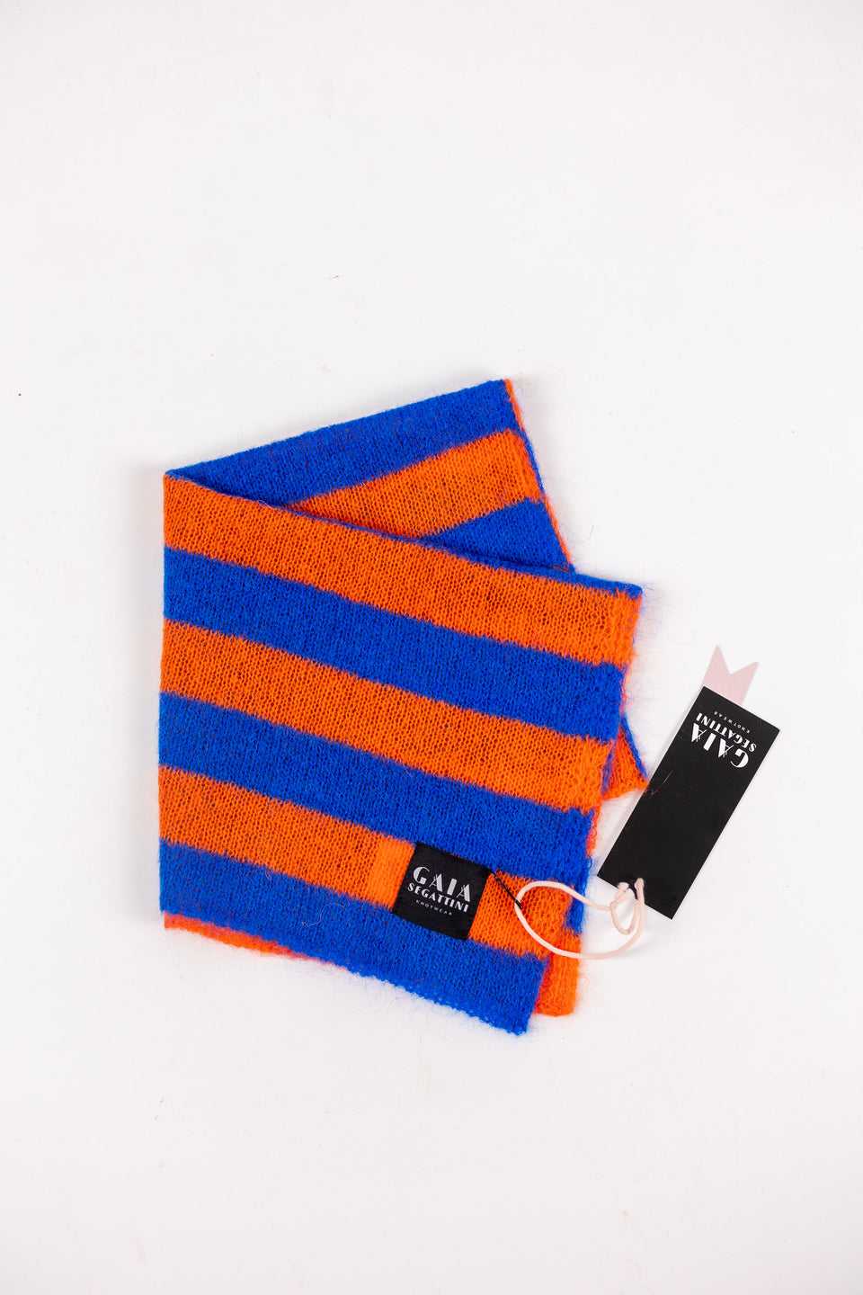 Pet Forever - Mini mohair scarf -  Royal blue Orange