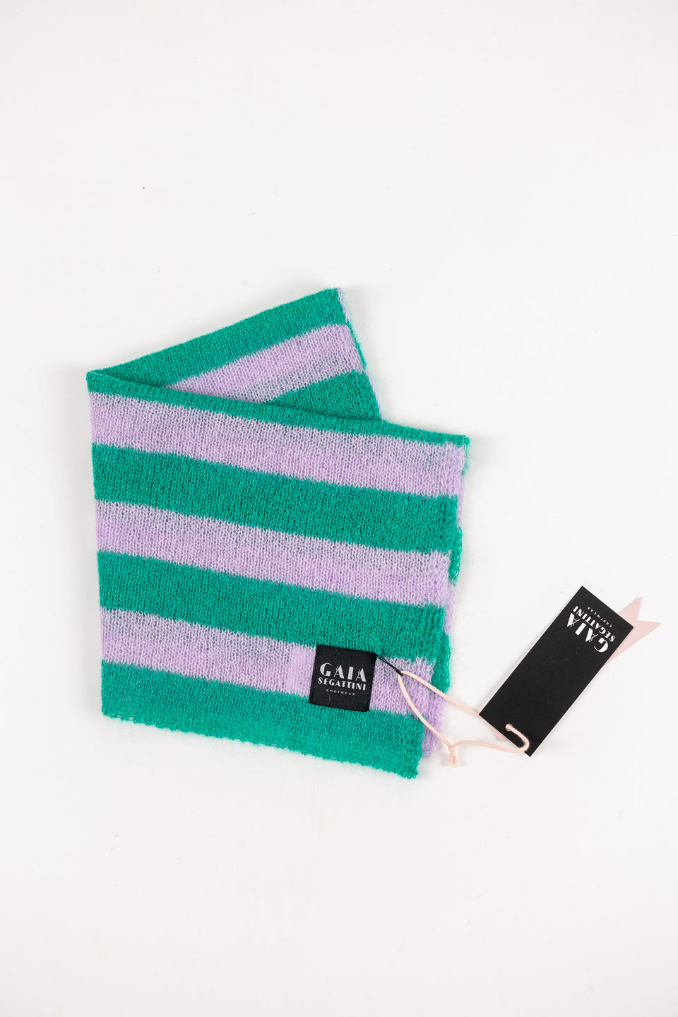 Pet Forever - Mini mohair scarf -  Emerald lilac