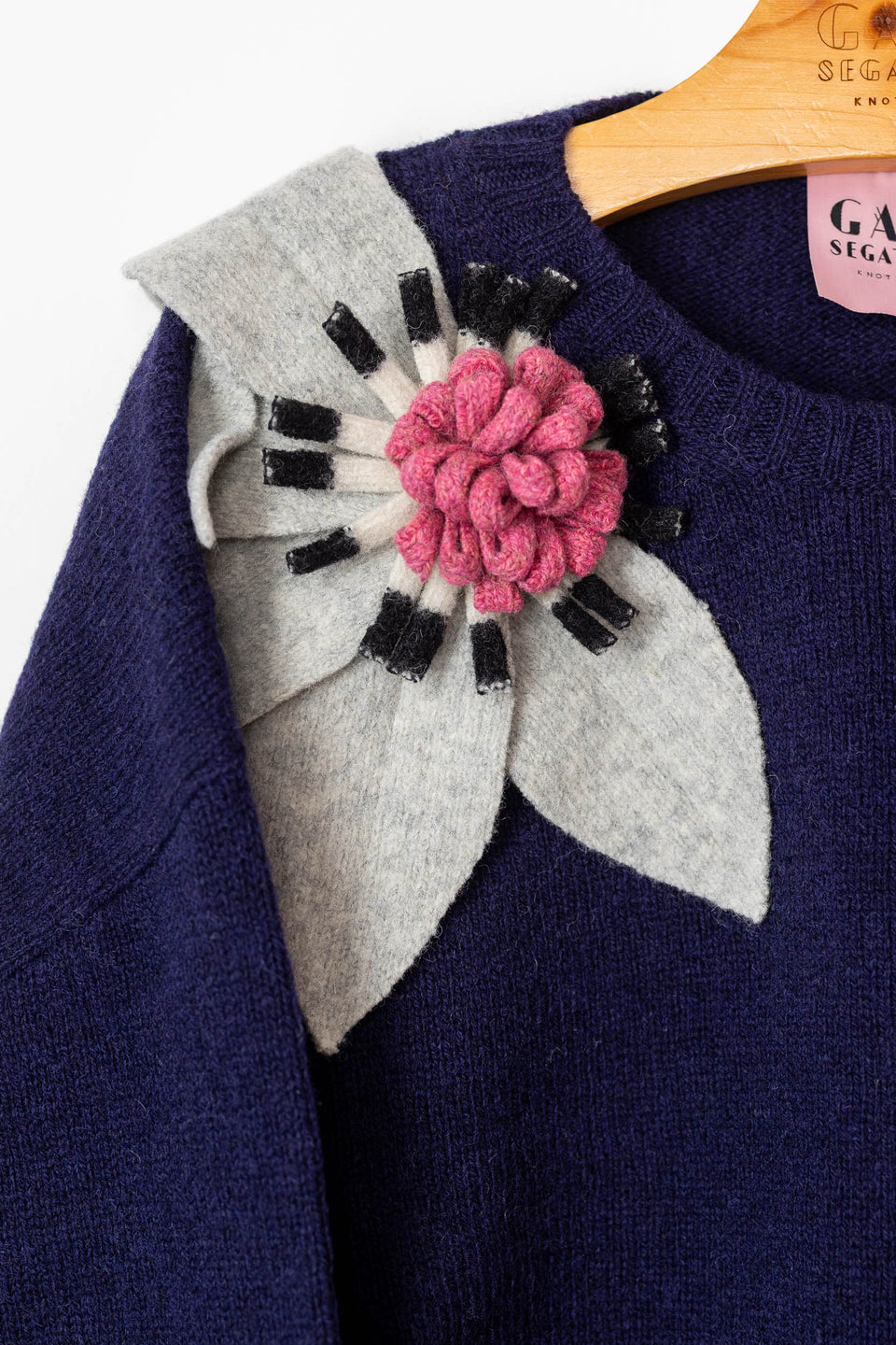 Bloom - navy fiore grigio chiaro, b/n e pink