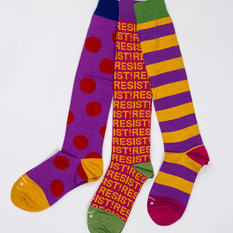 Knotwear Socks Resist! - 3 Pack Whool Fuxia/Yellow/Red