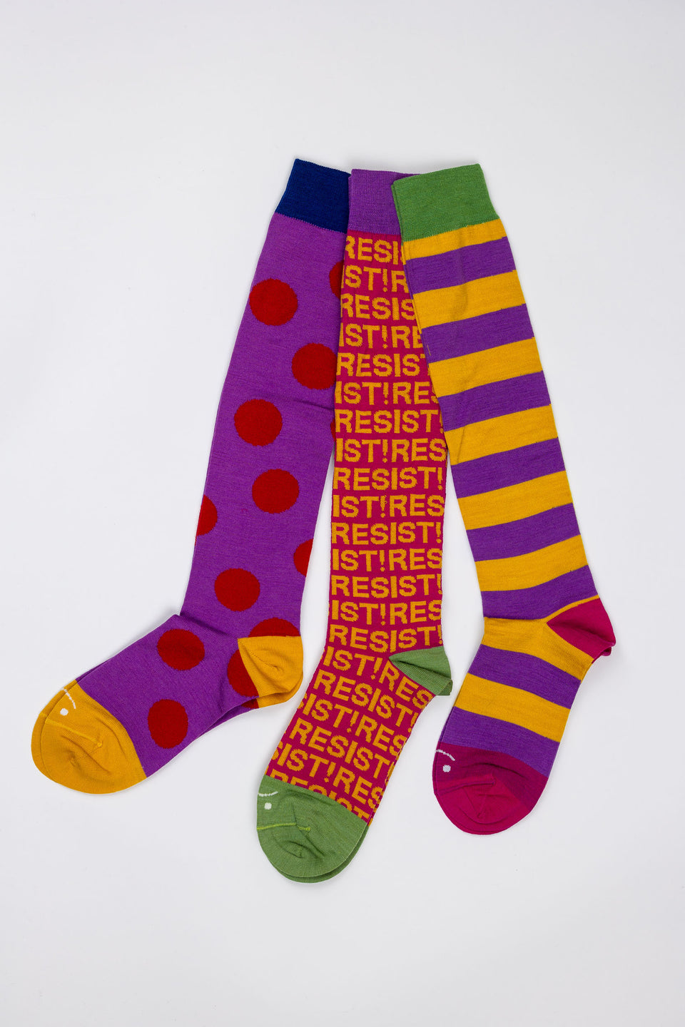 Knotwear Socks Resist! - 3 Pack Whool Fuxia/Yellow/Red