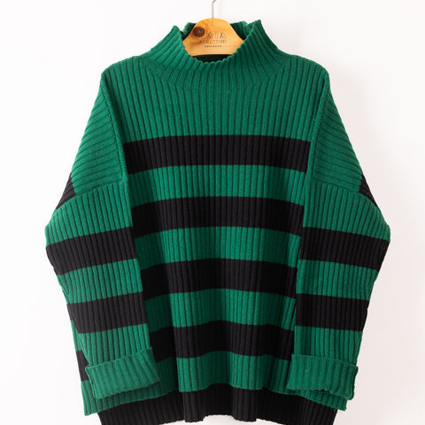 friend - striped black green 