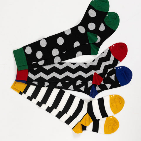 Knotwear Socks - Oddy - 3 Pack Whool Black and White