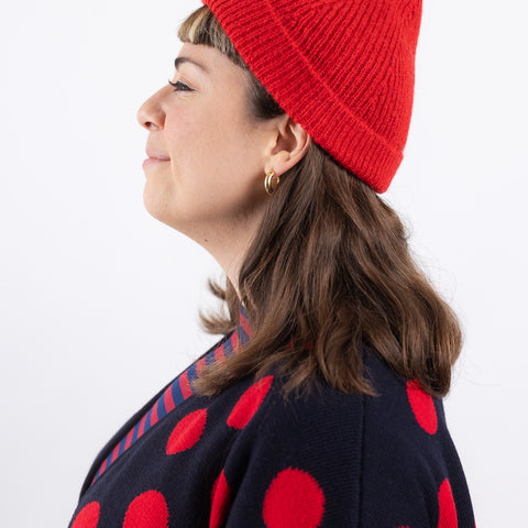 Wes Cap - red Mohair