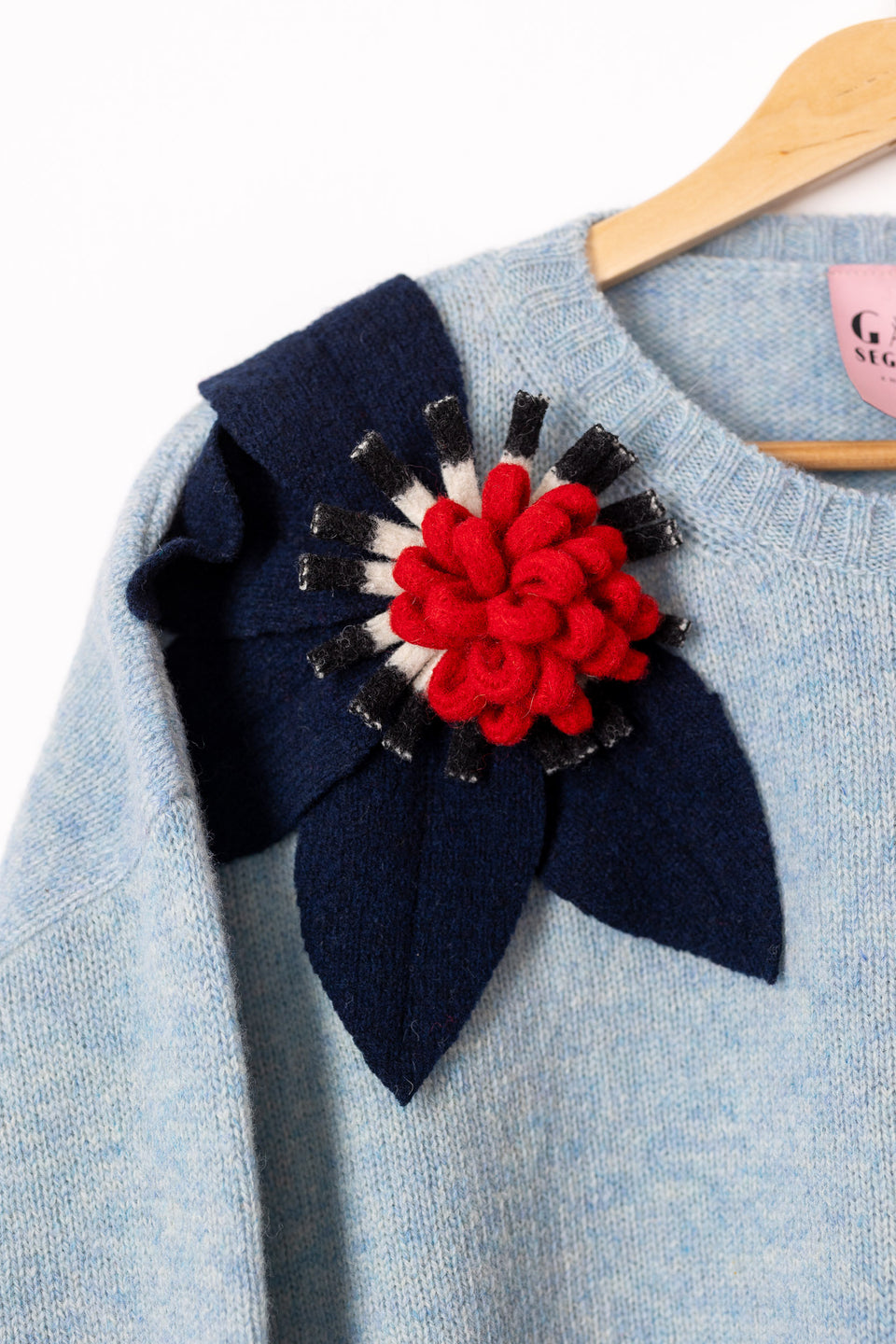 Bloom - cielo mélange fiore navy, b/n e rosso