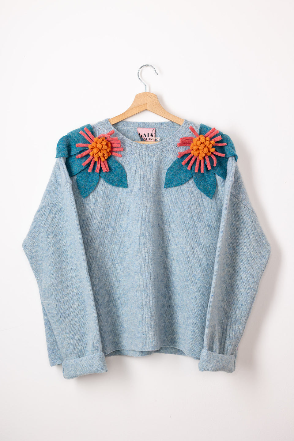 Bloom - cielo mélange fiore pavone, pink e mandarino