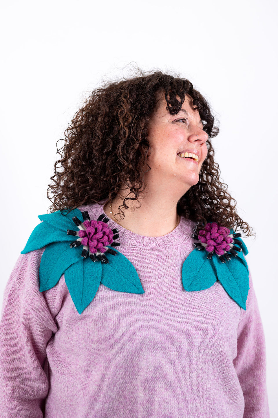 Bloom - bocciolo fiore smeraldo, b/n e susina