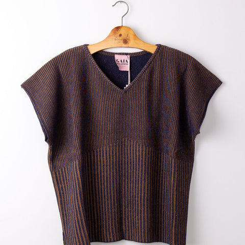 Diane top - navy cappuccino