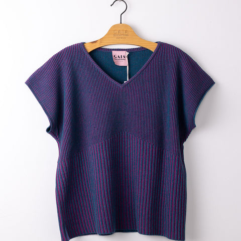 Diane top - teal prune