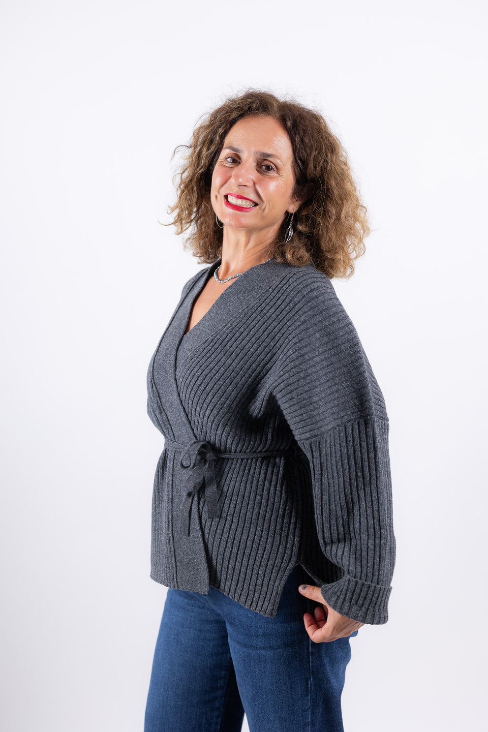 friend cardigan - medium gray 