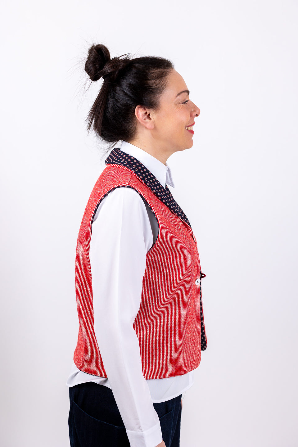 Hobbie Gilet - Navy rosso