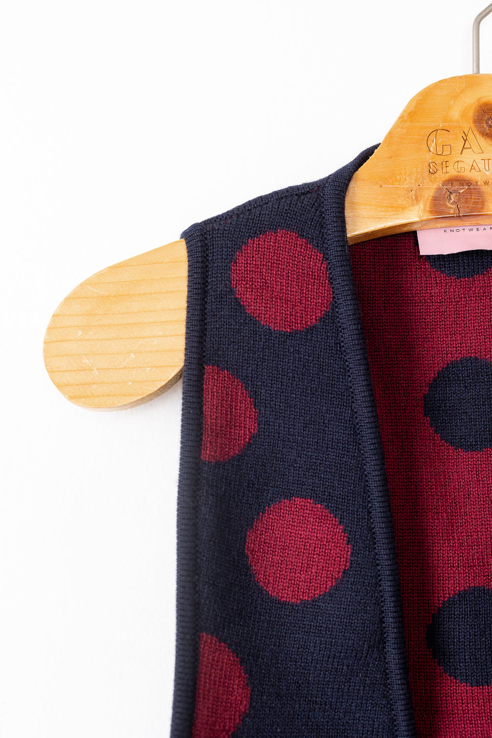 Bubble clown mini gilet - navy pois bordo'