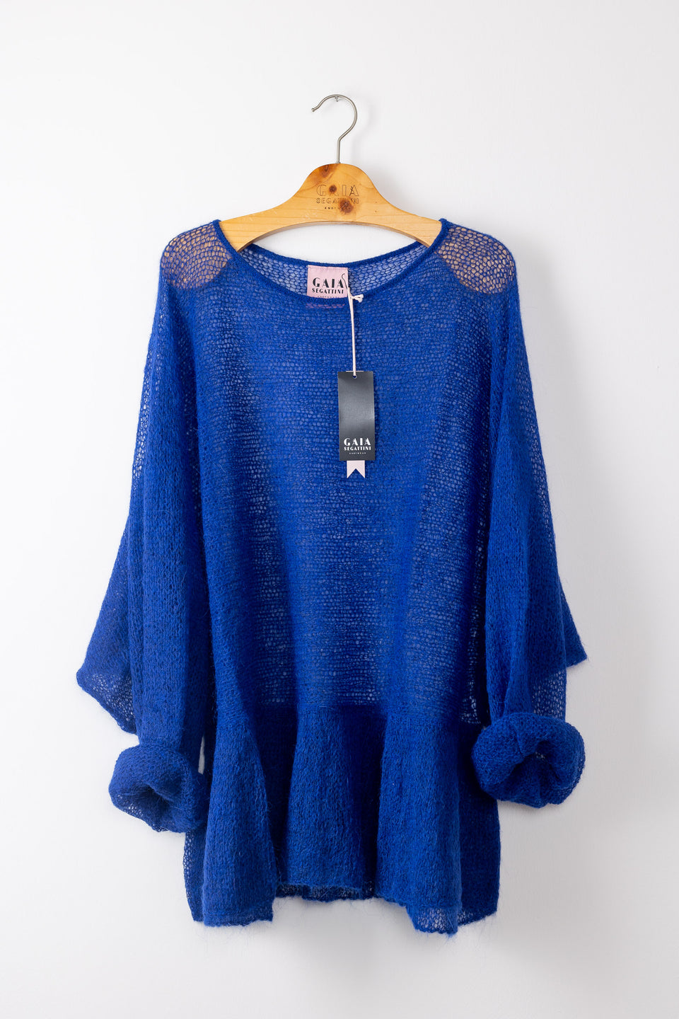 Punky - crew neck with ruffles - royal blue