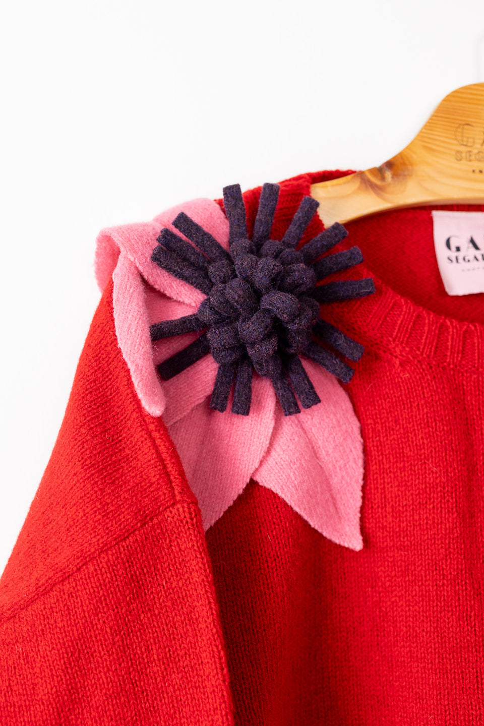 bloom sweater - poppy with candy and plum flower 