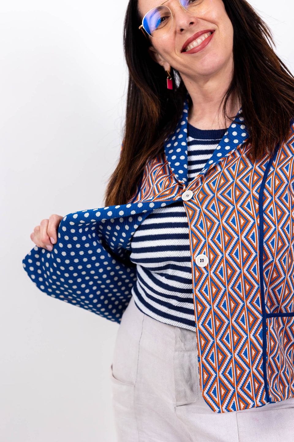 Hobbie Gilet - Denim arancio