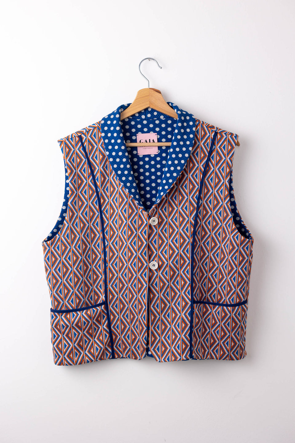 Hobbie Gilet - Denim arancio