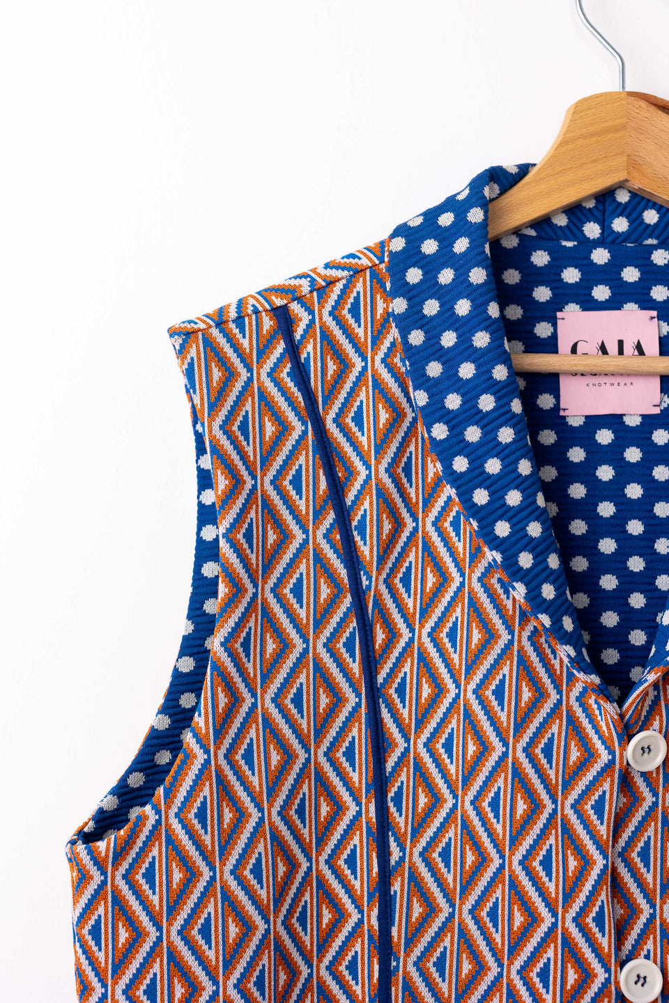 Hobbie Gilet - Denim arancio