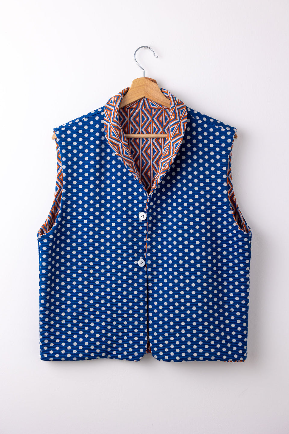 Hobbie Gilet - Denim arancio