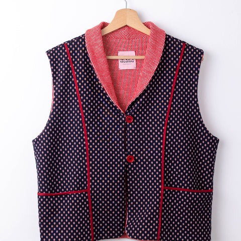 Hobbie Gilet - Navy rosso