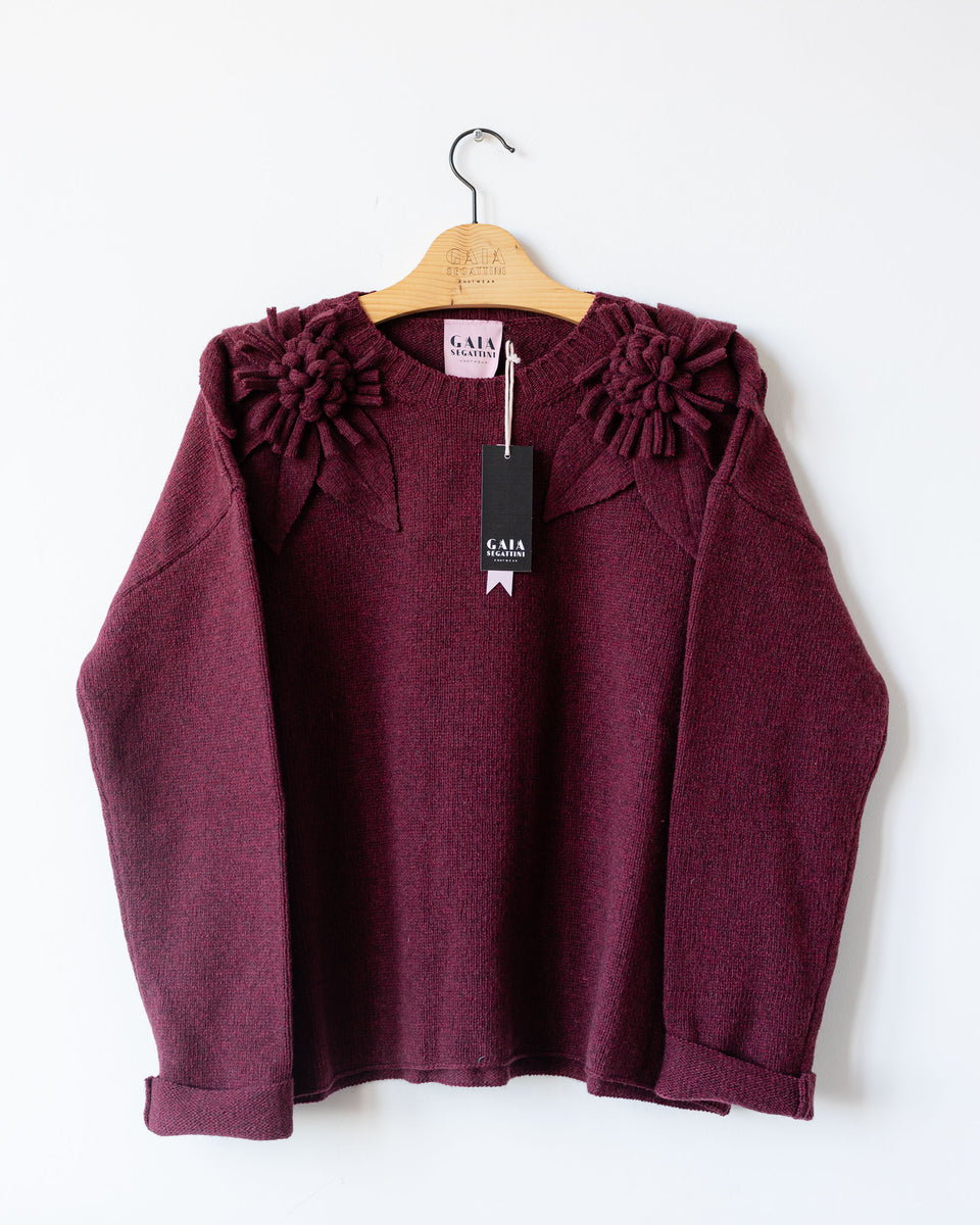 bloom sweater - wine 