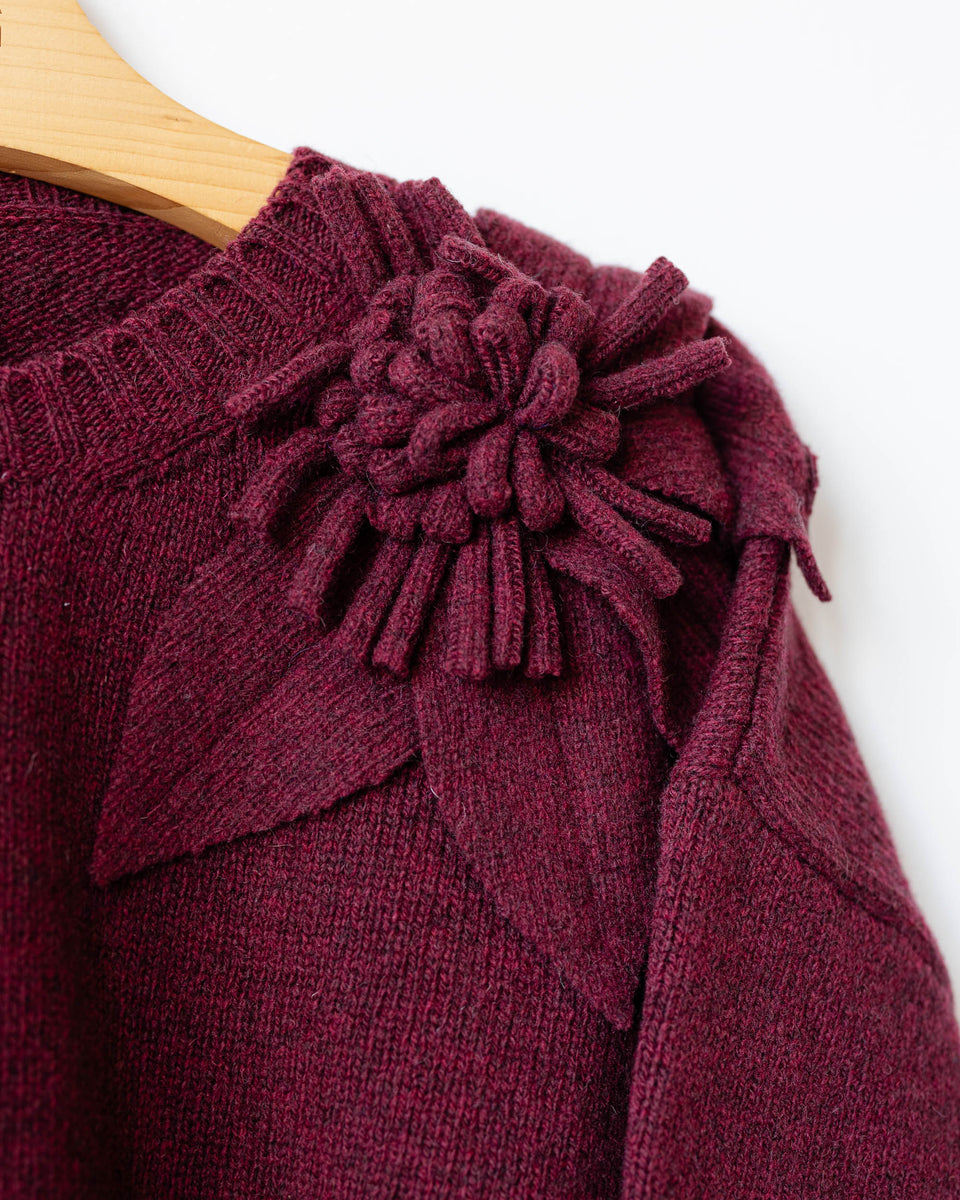 bloom sweater - wine 