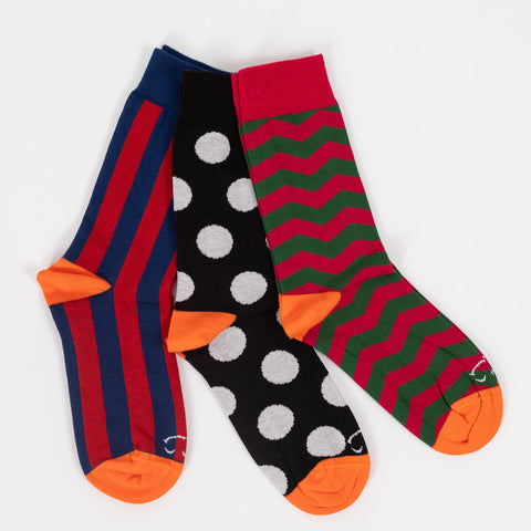 Knotwear Socks - Cotton - 3 Pack Oranges - M/L 40-43