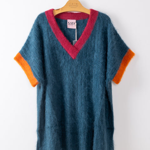 Billy - oversize vest - teal