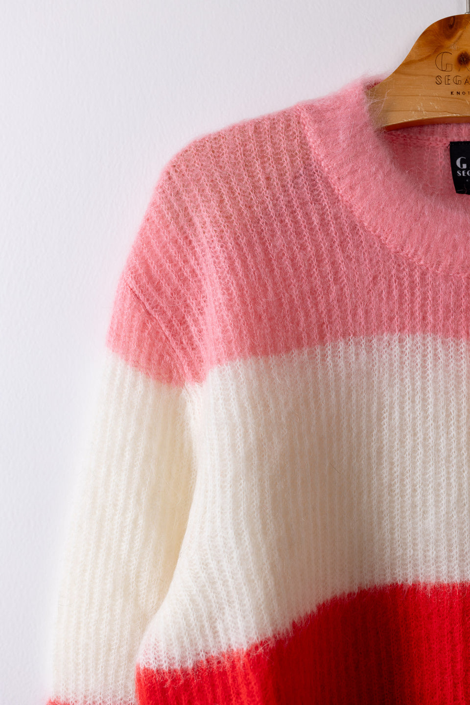 bruno mohair men's crewneck - pink