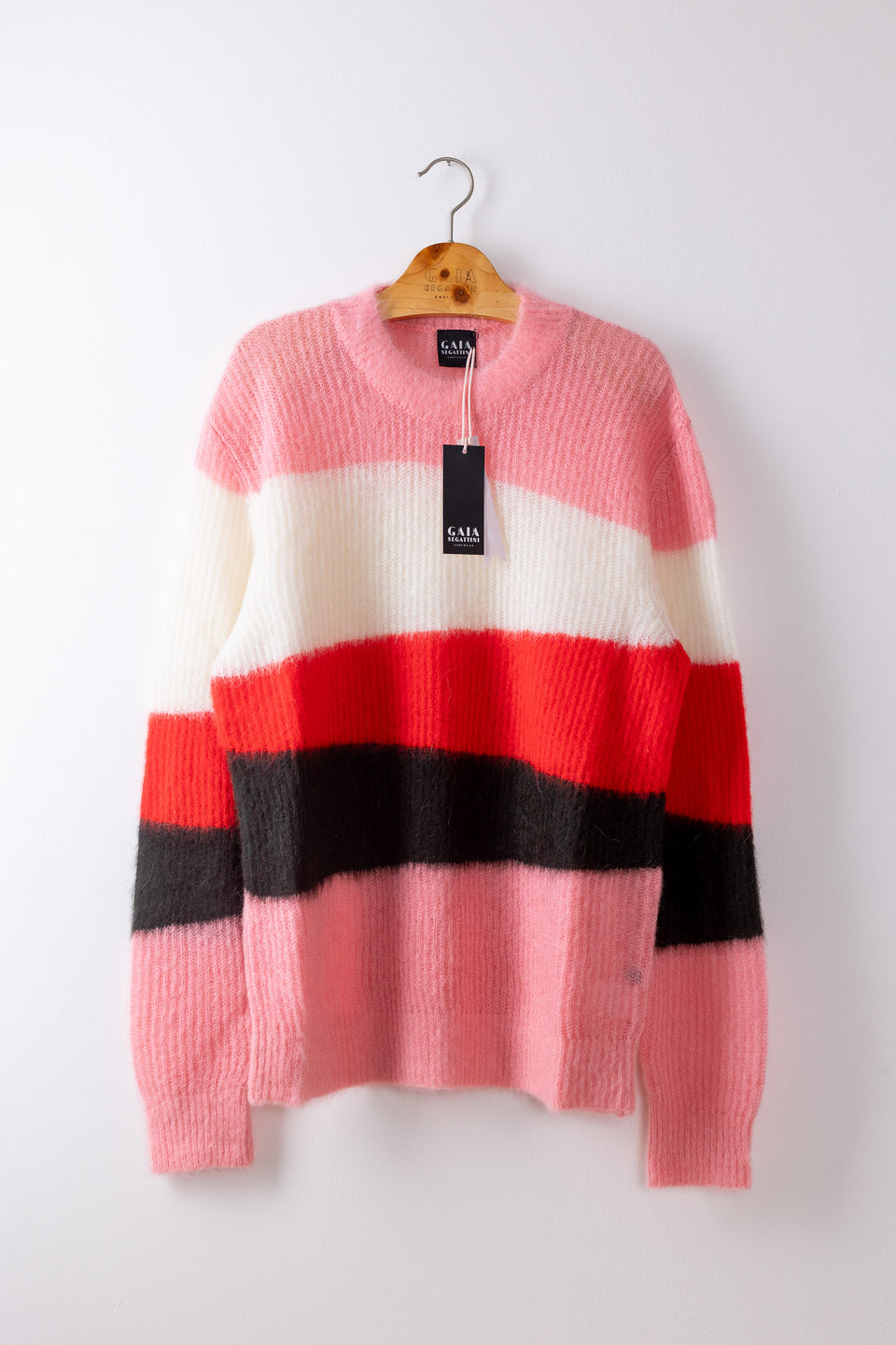 bruno mohair men's crewneck - pink