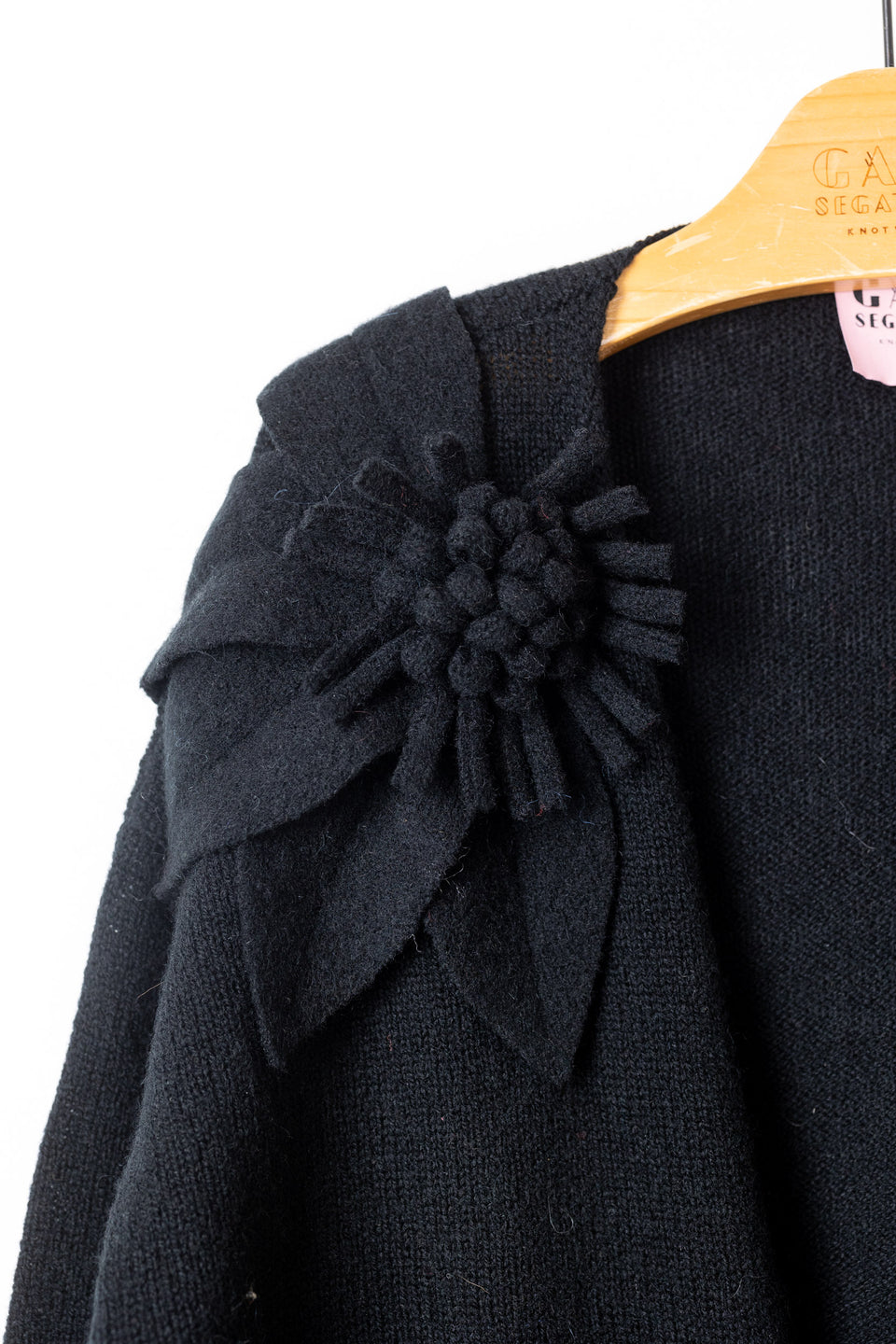 maxi bloom cardigan - black