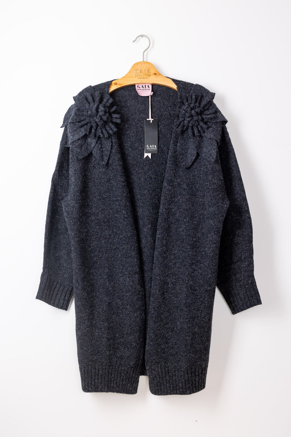 Maxi bloom cardigan - grafite