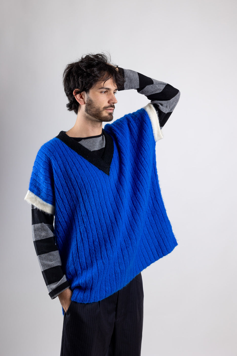 Billy - oversize vest - blue