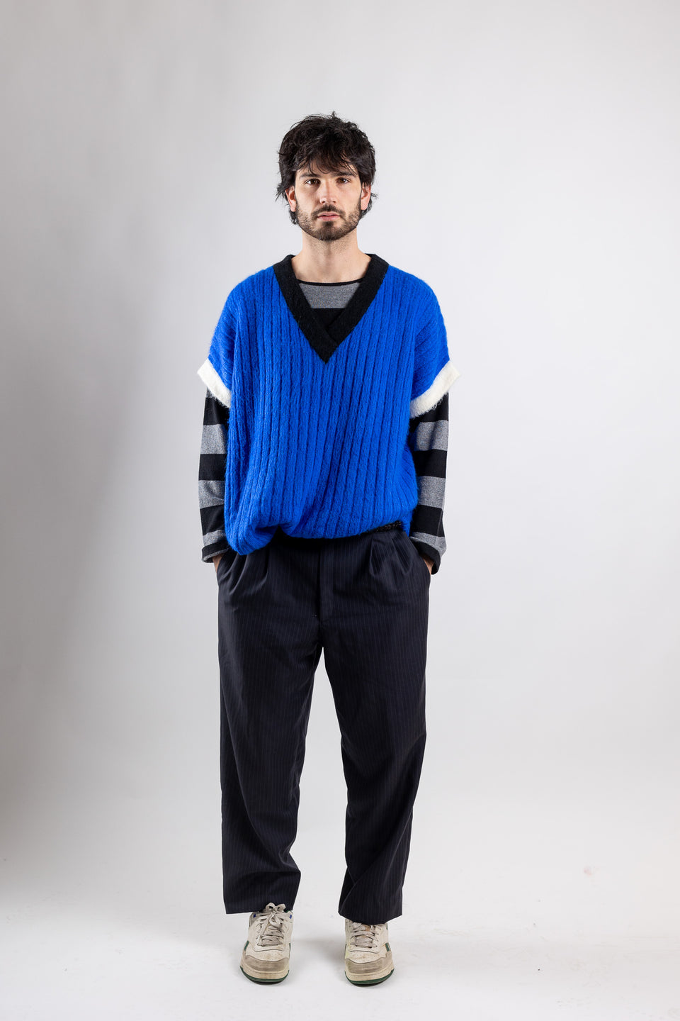 Billy - oversize vest - blue