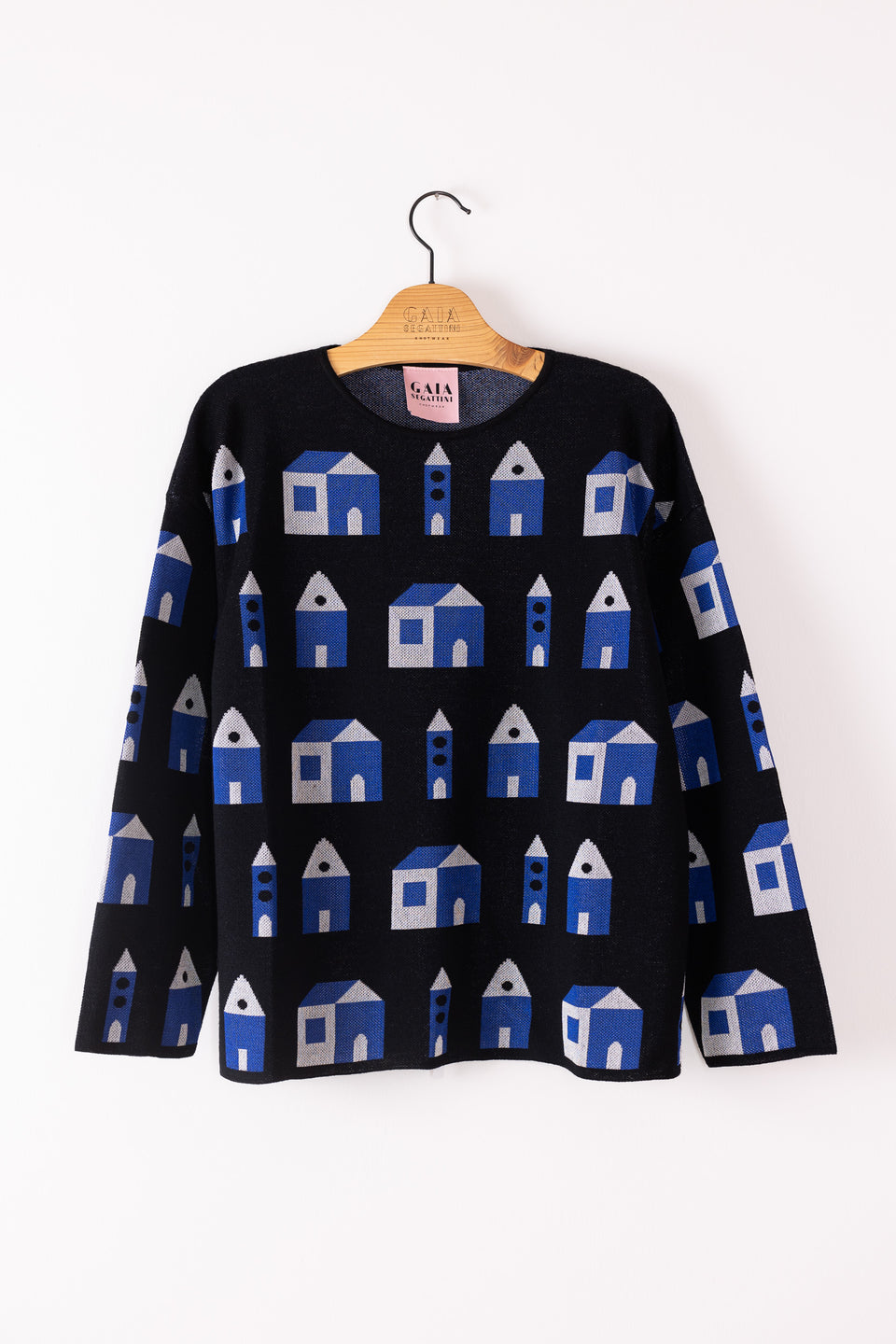 Love - Casine pattern crewneck sweater