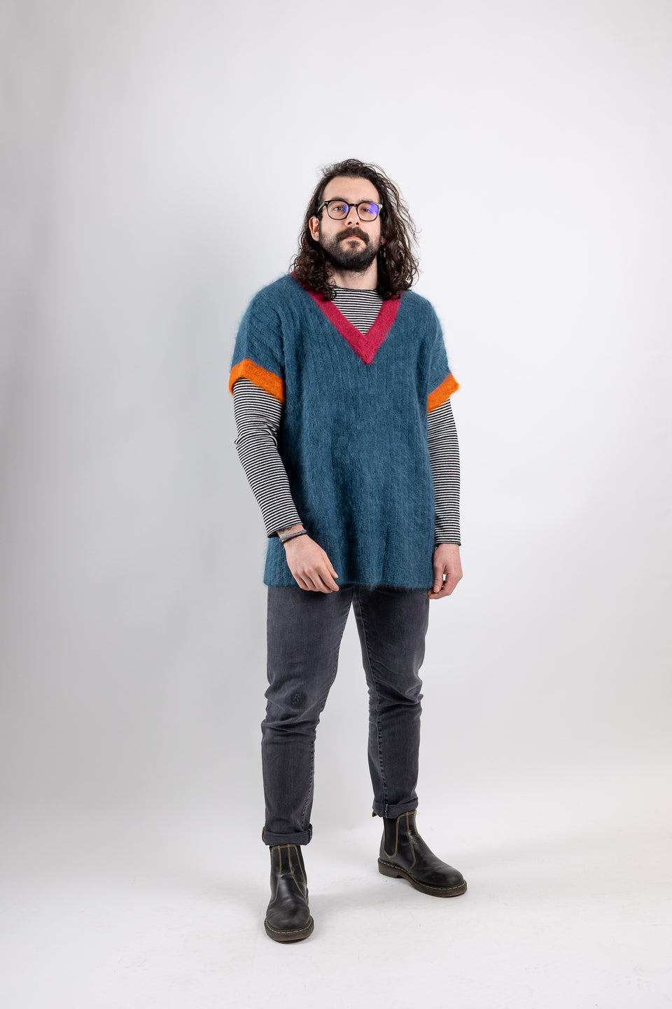 Billy - oversize vest - teal