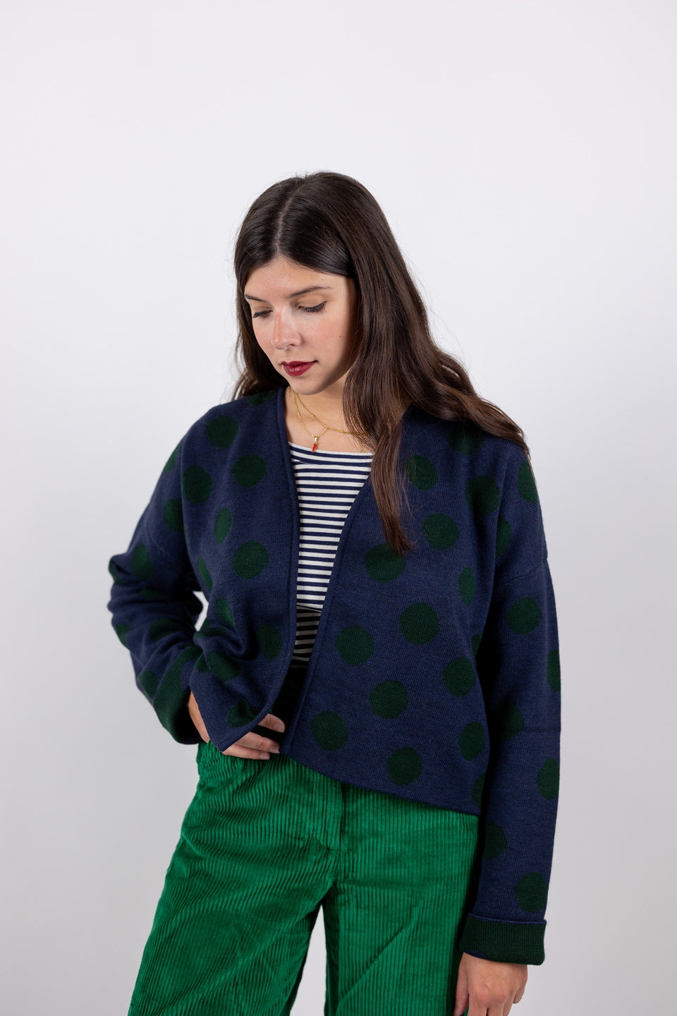 Bubble - denim pois bosco