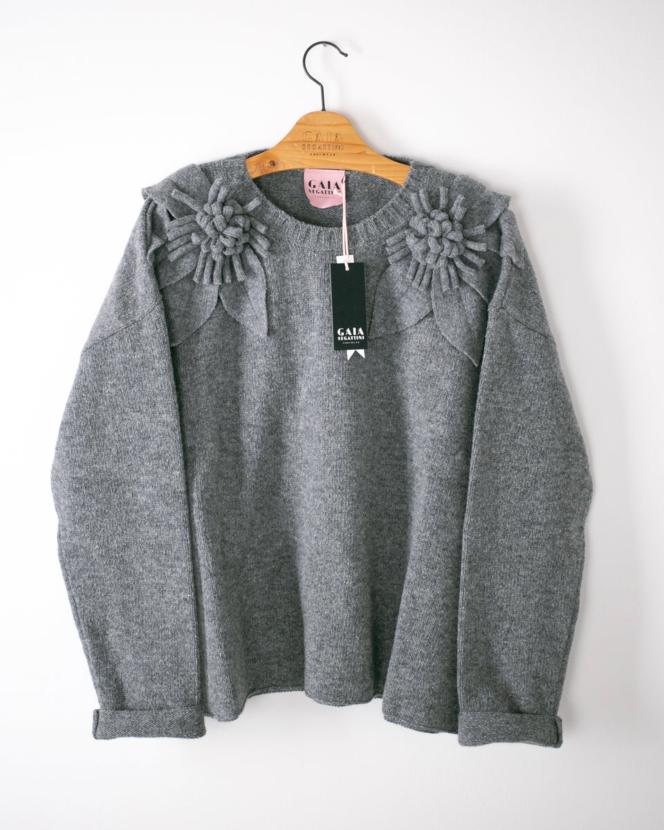 bloom sweater - mélange grey 