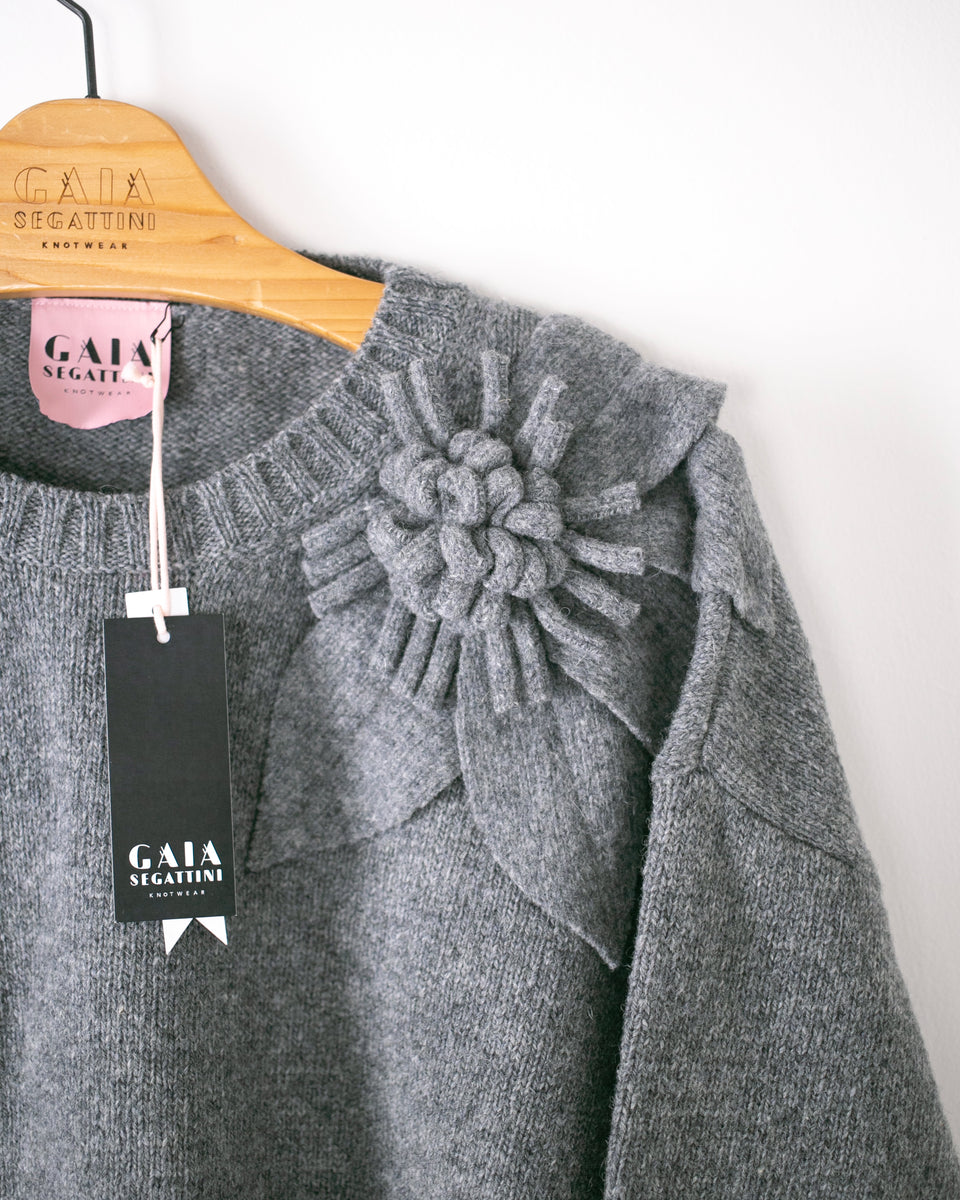 bloom sweater - mélange grey 