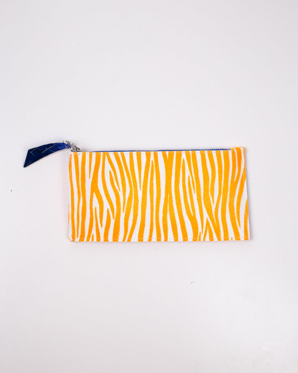 JOY pochette - Zebra floccato mandarino