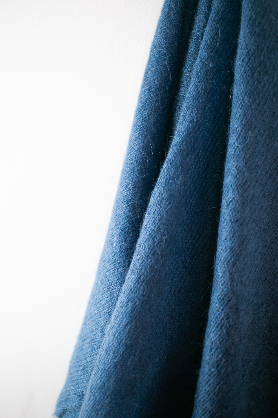 Forever - Square Mohair scarf - Striped Camel Blue