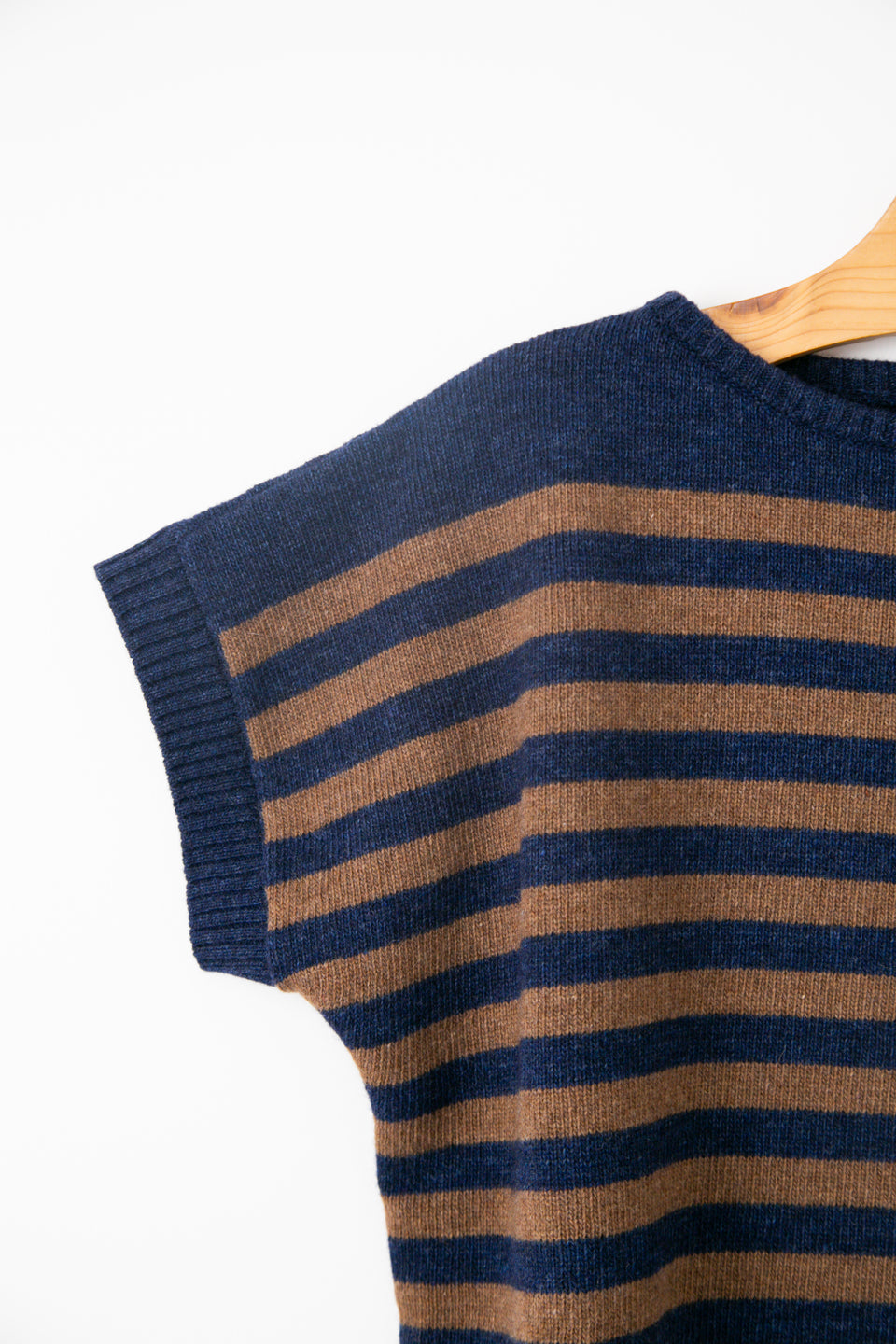 Daily tank - blu riga cammello