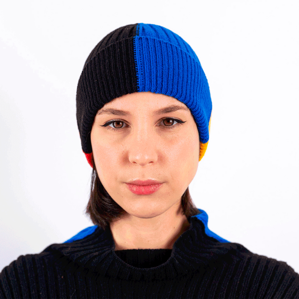 Mondrian hat - mohair multicolor