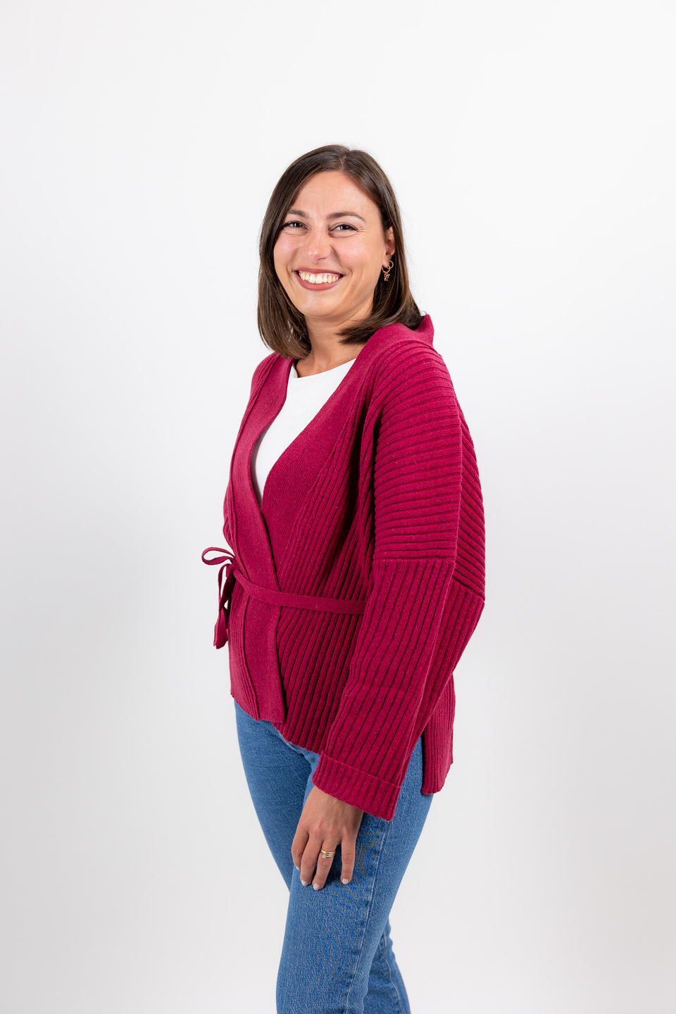 friend cardigan - plum