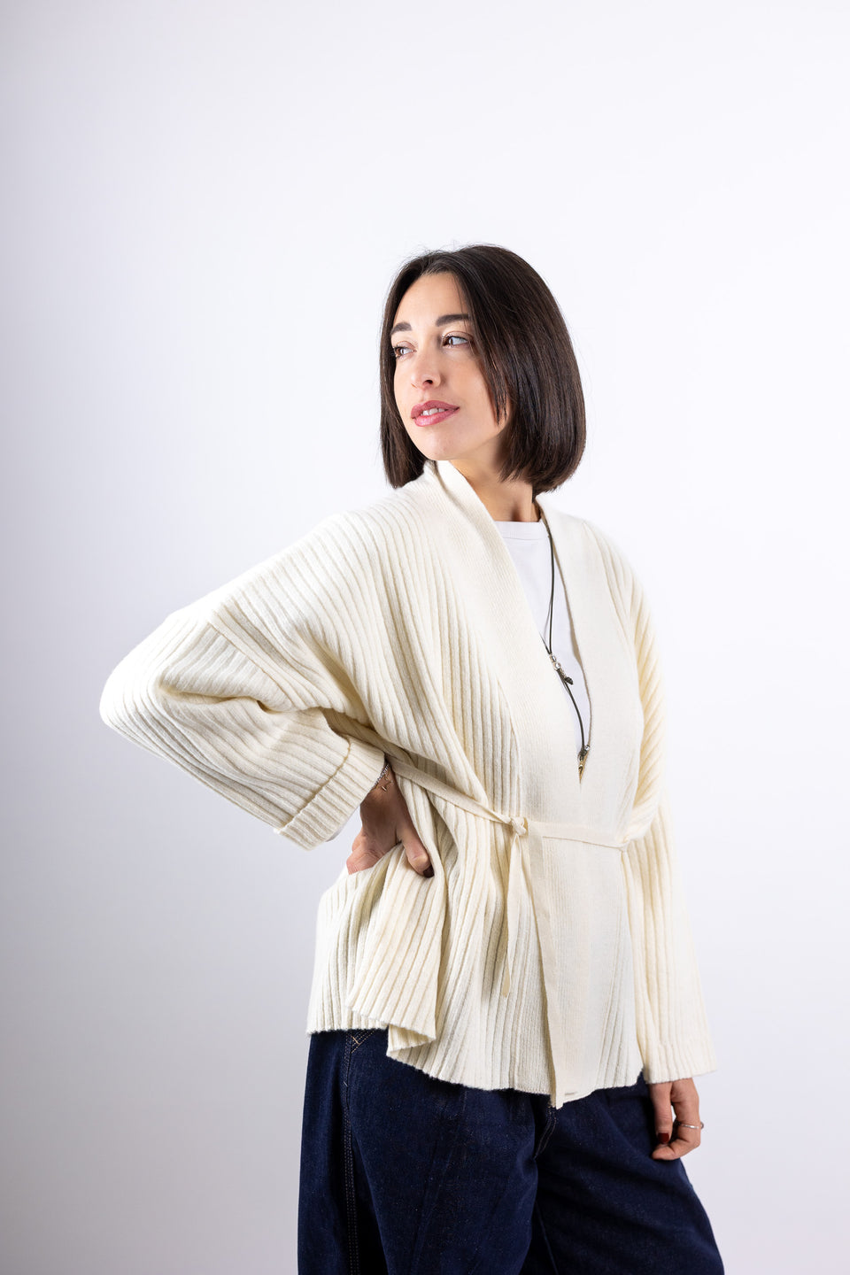 friend cardigan - latte