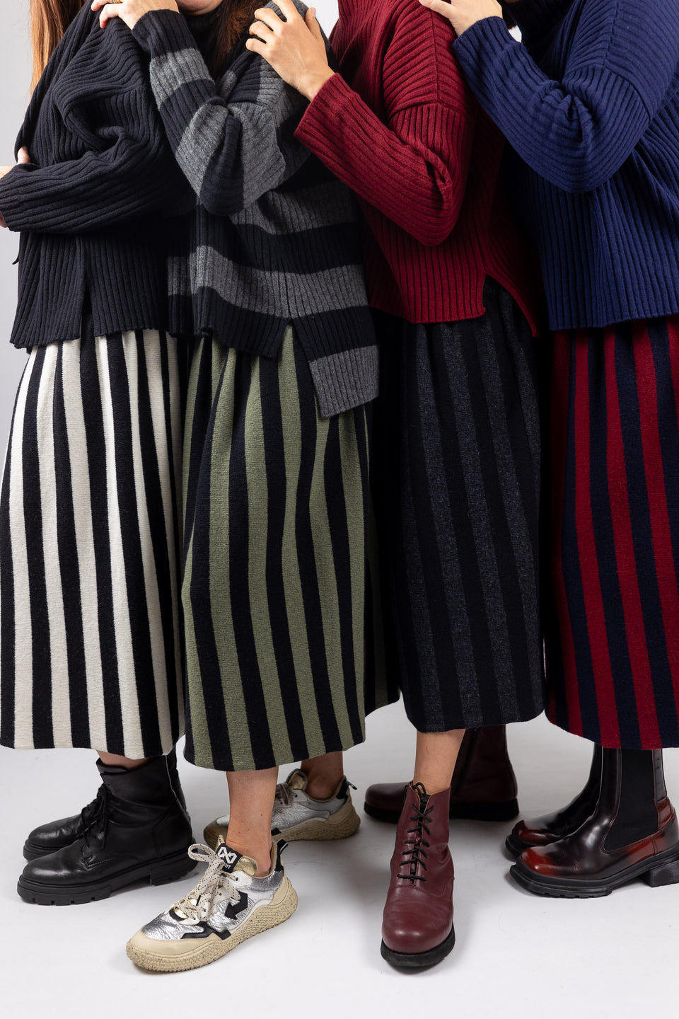 Zebra - gonna rigata carbone nero
