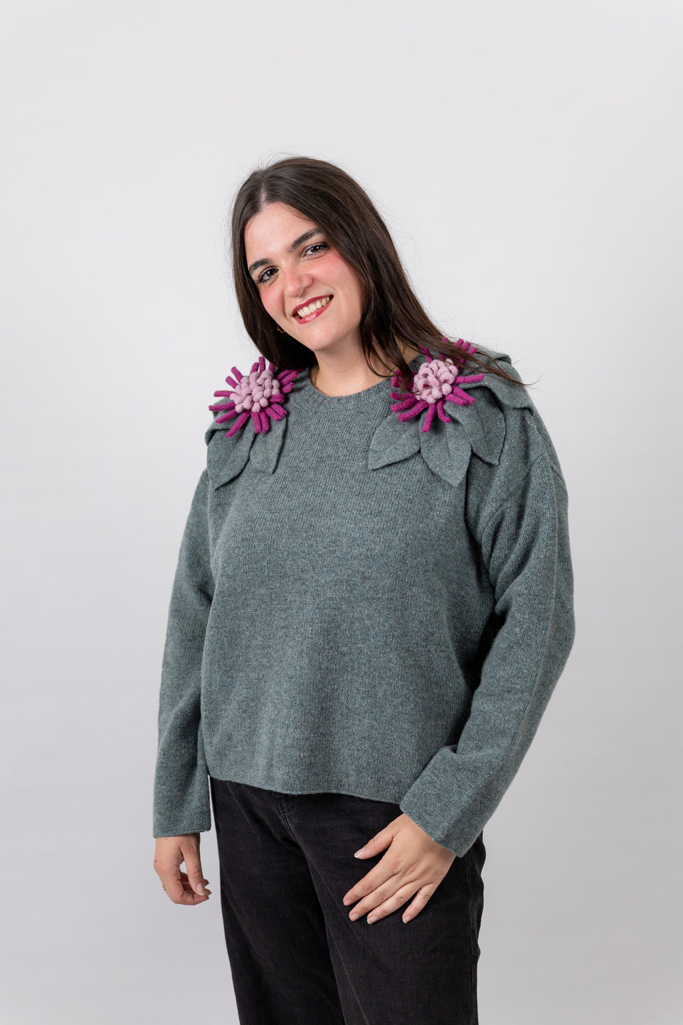 Bloom - vintage denim fiore vintage denim, susina e confetto